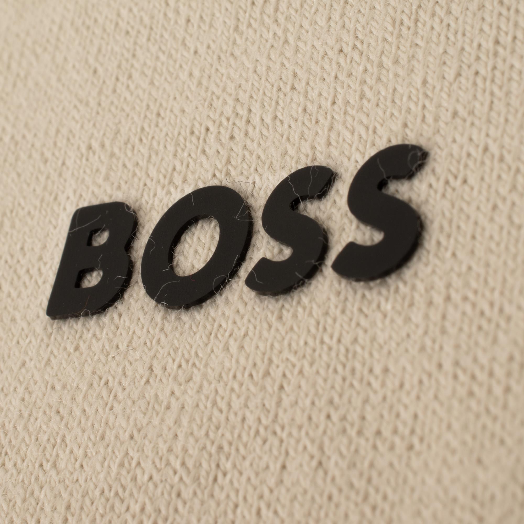 Boss Momentum-X Mens Quarter Zip Sweater Light Beige